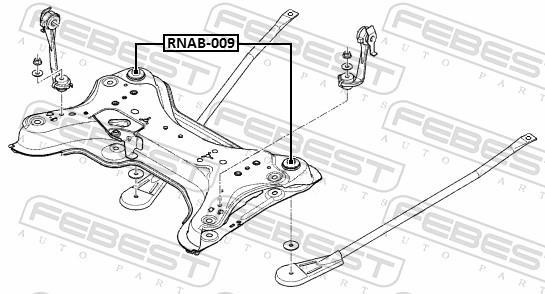 Silentblock del puente trasero FEBEST ref. RNAB-009
