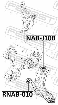 Suspensão, braço oscilante FEBEST ref. RNAB-010