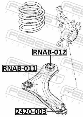 Suspensão, braço oscilante FEBEST ref. RNAB-012