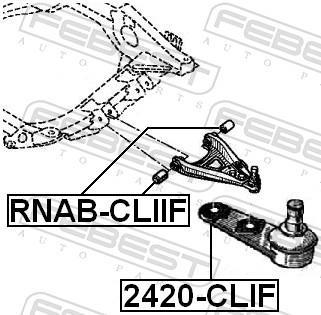 Silentblock de Suspensión FEBEST ref. RNAB-CLIIF