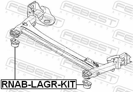 Silent bloc de suspension FEBEST RNAB-LAGR-KIT