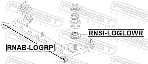 Suspension, corps de l'essieu FEBEST ref. RNAB-LOGRP