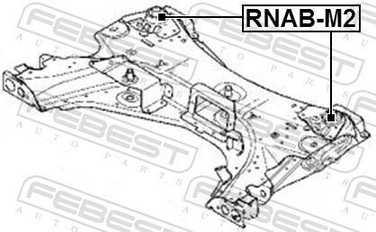 Silentblock del puente trasero FEBEST ref. RNAB-M2