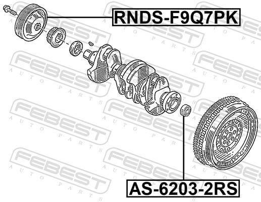 Poulie damper (Poulie de vilebrequin) FEBEST RNDS-F9Q7PK