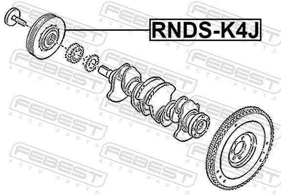 Polea, cigüeñal FEBEST ref. RNDS-K4J
