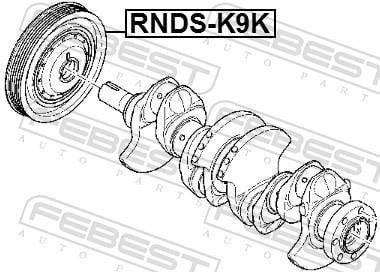 Poulie damper (Poulie de vilebrequin) FEBEST ref. RNDS-K9K