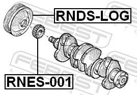 Roue dentée, vilebrequin FEBEST ref. RNES-001