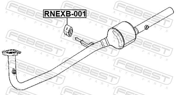 Butée élastique, silencieux FEBEST ref. RNEXB-001