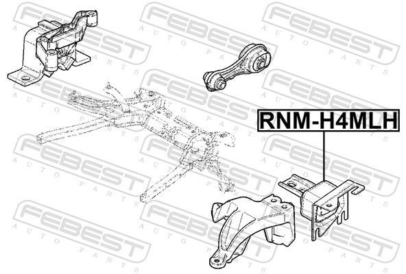 Support de boîte de vitesse FEBEST ref. RNM-H4MLH