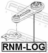 Support moteur (Silent bloc moteur) FEBEST ref. RNM-LOG