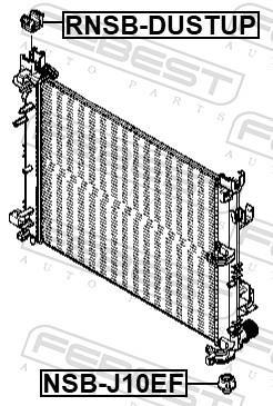 Soporte, radiador FEBEST ref. RNSB-DUSTUP