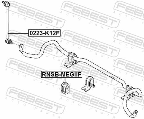 Suspension, stabilisateur FEBEST ref. RNSB-MEGIIF