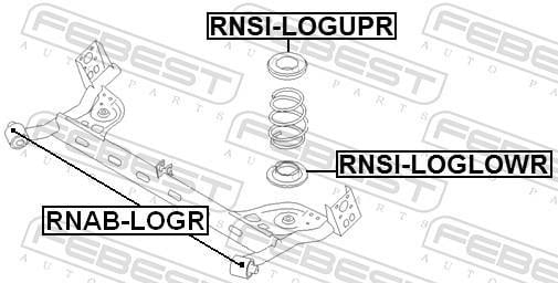Suporte da mola FEBEST ref. RNSI-LOGUPR