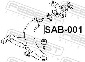 Silent bloc de suspension FEBEST SAB-001