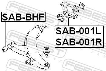 Silent bloc de suspension FEBEST ref. SAB-001R