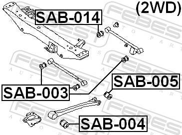 Suspensão, braço oscilante FEBEST ref. SAB-014