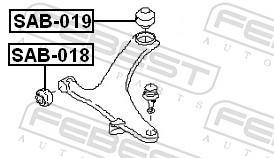 Silent bloc de suspension FEBEST SAB-019