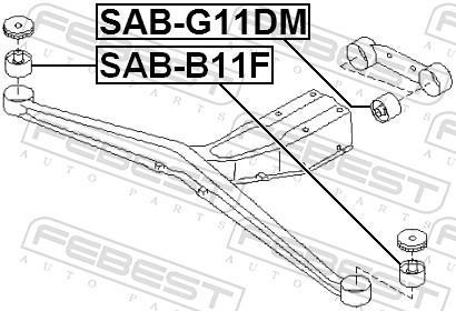 Silenciador, diferencial FEBEST ref. SAB-B11F