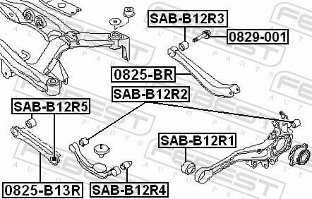 Silent bloc de suspension FEBEST ref. SAB-B12R3