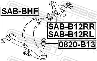 Silent bloc de suspension FEBEST SAB-B12RR