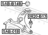 Suspensão, braço oscilante FEBEST ref. SAB-B14B