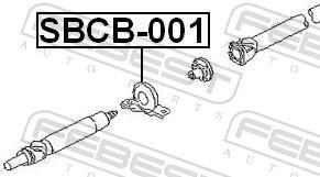Rolamento do veio de transmissão FEBEST ref. SBCB-001