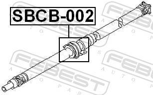 Rolamento do veio de transmissão FEBEST ref. SBCB-002