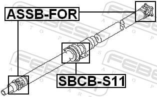 Rolamento do veio de transmissão FEBEST ref. SBCB-S11