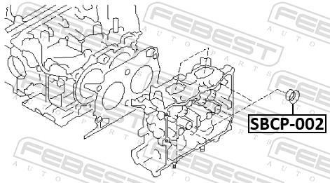 Junta anular, cavidad bujía FEBEST ref. SBCP-002