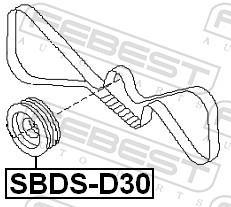 Poulie damper (Poulie de vilebrequin) FEBEST SBDS-D30