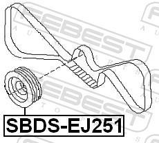 Poulie damper (Poulie de vilebrequin) FEBEST ref. SBDS-EJ251