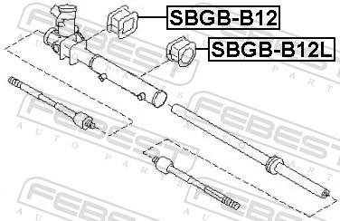 Suspension, crémaillère de direction FEBEST ref. SBGB-B12L