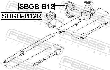 Suspension, crémaillère de direction FEBEST ref. SBGB-B12R