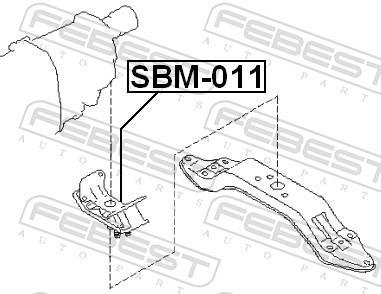 Support moteur (Silent bloc moteur) FEBEST ref. SBM-011