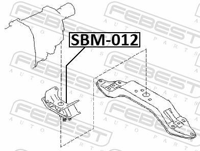 Support moteur (Silent bloc moteur) FEBEST ref. SBM-012