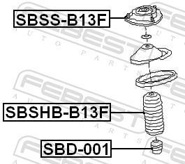 Soufflet d'amortisseur FEBEST ref. SBSHB-B13F