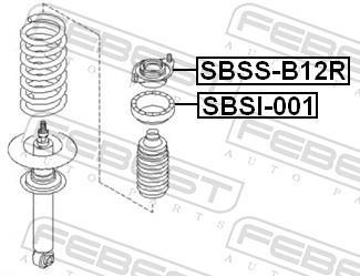 Suporte da mola FEBEST ref. SBSI-001