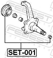 Kit de reparação manga de eixo FEBEST ref. SET-001