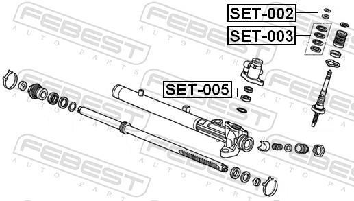 Kit de réparation, crémaillère de direction FEBEST ref. SET-005