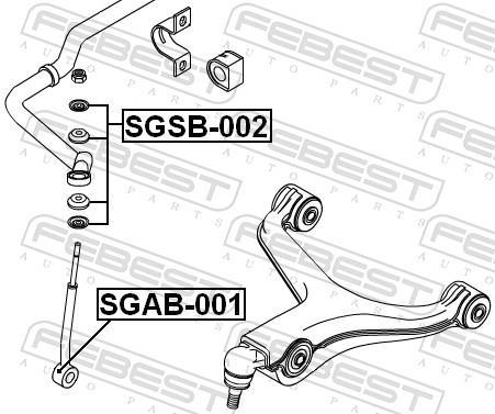Suspension, jambe d'essieu FEBEST ref. SGAB-001