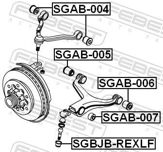 Suspensão, braço oscilante FEBEST ref. SGAB-005