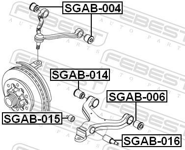 Suspensão, braço oscilante FEBEST ref. SGAB-014