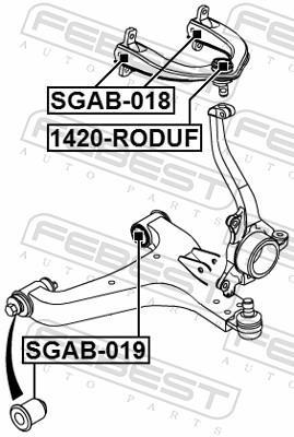 Suspensão, braço oscilante FEBEST ref. SGAB-018
