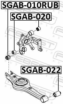 Suspensão, braço oscilante FEBEST ref. SGAB-022