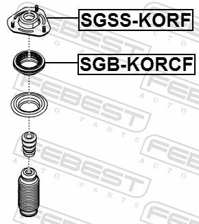 Rolamento copo de suspensão FEBEST ref. SGB-KORCF