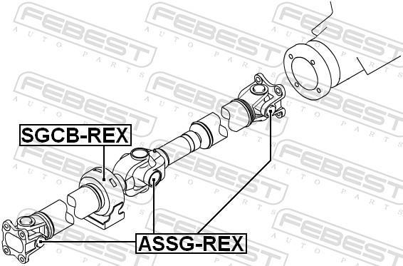 Palier, palier central d'arbre de transmission FEBEST ref. SGCB-REX