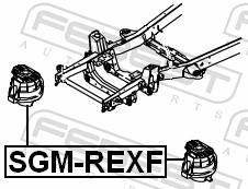 Support moteur (Silent bloc moteur) FEBEST ref. SGM-REXF