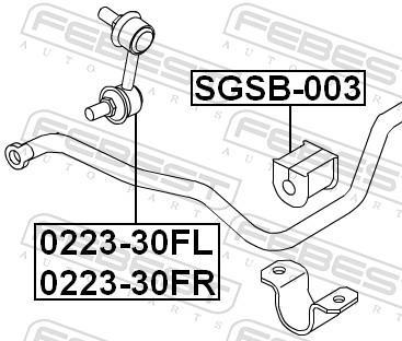Rolamento de barra estabilizadora FEBEST ref. SGSB-003