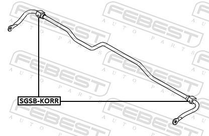 Suspension, stabilisateur FEBEST ref. SGSB-KORR