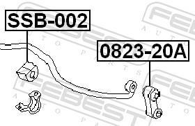 Rolamento de barra estabilizadora FEBEST ref. SSB-002